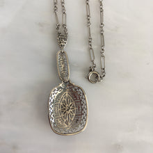 Load image into Gallery viewer, Art Deco Diamond 14K White Gold Filigree Necklace
