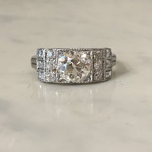 Load image into Gallery viewer, Art Deco 1.97ct Total Weight Diamond Platinum Ring
