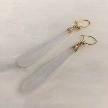 Load image into Gallery viewer, Victorian 14K Chalcedony Earrings
