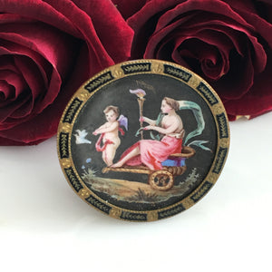 Victorian Miniature Angel Brooch Pin