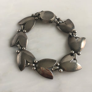 Georg Jensen Sterling Floral Bracelet