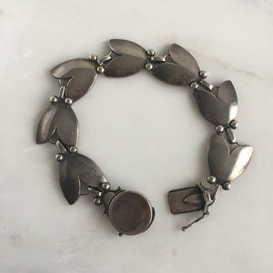 Georg Jensen Sterling Floral Bracelet