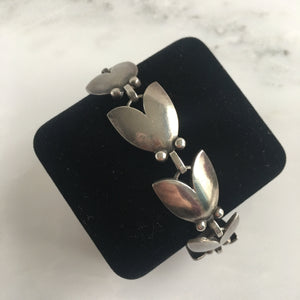 Georg Jensen Sterling Floral Bracelet