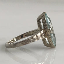 Load image into Gallery viewer, Art Deco Aquamarine 14K Ring
