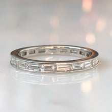 Load image into Gallery viewer, Vintage 1.28ct Baguette Diamond  Platinum Eternity Ring
