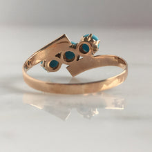 Load image into Gallery viewer, Victorian Turquoise &amp; Pearl 14K Rose Gold Ring
