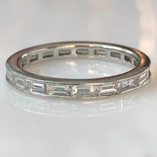 Load image into Gallery viewer, Vintage 1.28ct Baguette Diamond  Platinum Eternity Ring
