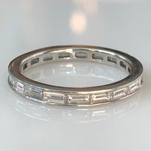 Load image into Gallery viewer, Vintage 1.28ct Baguette Diamond  Platinum Eternity Ring
