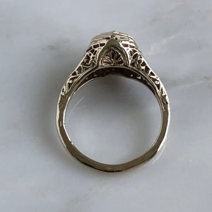 Vintage Filigree .66ct Diamond 14K Gold Ring