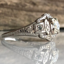 Load image into Gallery viewer, Art Deco 14K Diamond Engagement Ring
