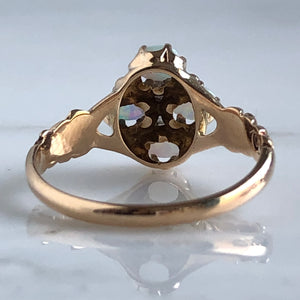 Victorian Yellow Gold Opal & Diamond Ring