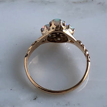 Load image into Gallery viewer, Victorian Yellow Gold Opal &amp; Diamond Ring
