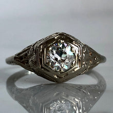 Load image into Gallery viewer, Vintage Filigree .66ct Diamond 14K Gold Ring
