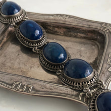 Load image into Gallery viewer, Vintage Sodalite Sterling Silver Bracelet
