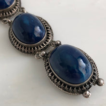 Load image into Gallery viewer, Vintage Sodalite Sterling Silver Bracelet
