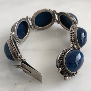 Vintage Sodalite Sterling Silver Bracelet