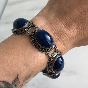 Vintage Sodalite Sterling Silver Bracelet