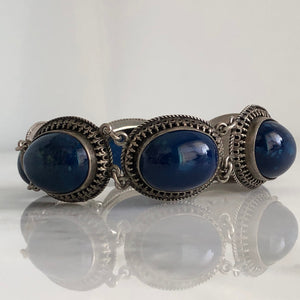 Vintage Sodalite Sterling Silver Bracelet