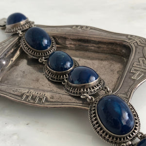 Vintage Sodalite Sterling Silver Bracelet