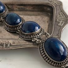 Load image into Gallery viewer, Vintage Sodalite Sterling Silver Bracelet
