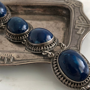 Vintage Sodalite Sterling Silver Bracelet