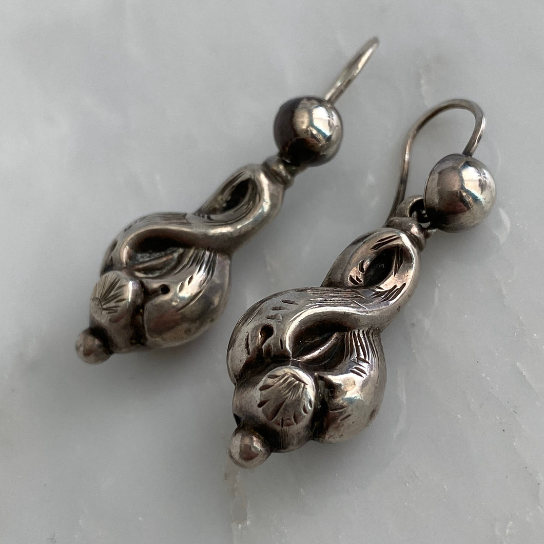 Victorian Silver Earrings