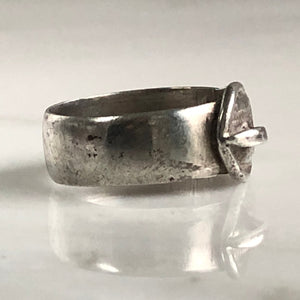 Victorian European Buckle Silver Ring