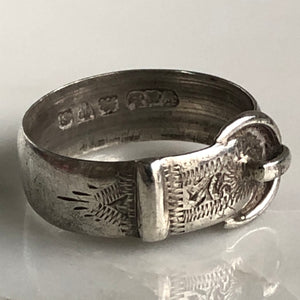 Victorian European Buckle Silver Ring