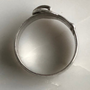 Victorian European Buckle Silver Ring