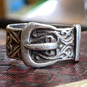 Victorian European Buckle Silver Ring