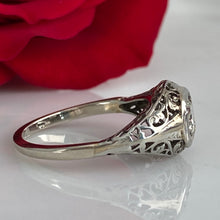 Load image into Gallery viewer, Edwardian Filigree Diamond 14K Engagement Ring

