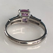 Load image into Gallery viewer, Art Deco Pink Sapphire &amp; Diamond Platinum Ring
