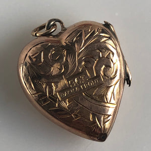 Vintage Heart 9K/14K Locket Pendant Necklace