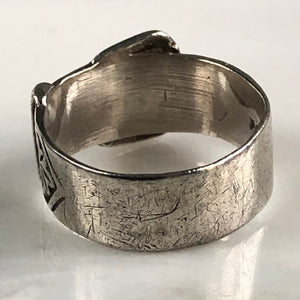 Victorian European Buckle Silver Ring