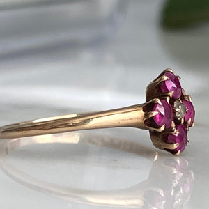 Victorian Ruby & Diamond 14K Rose Gold Ring