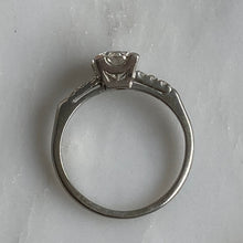 Load image into Gallery viewer, Vintage 1940’s .88ct Diamond 18K Engagement Ring
