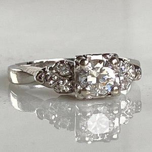 Mid Century .38ct Diamond 14K Engagement Ring