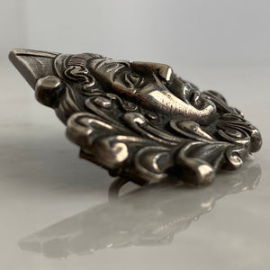 Unusual Vintage Silver Roman Style Brooch