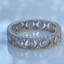 Load image into Gallery viewer, Vintage .32ct Diamond &amp; Platinum Eternity Ring
