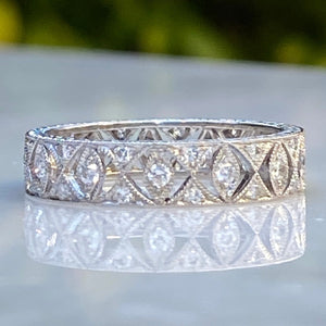 Vintage .32ct Diamond & Platinum Eternity Ring