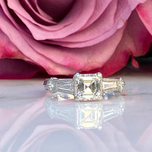 Load image into Gallery viewer, Art Deco Emerald Cut Diamond 1.04 carat Platinum Ring
