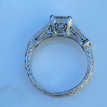 Load image into Gallery viewer, Art Deco Emerald Cut Diamond 1.04 carat Platinum Ring
