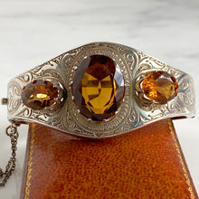 Load image into Gallery viewer, Vintage 1920&#39;s Citrine Sterling Bracelet
