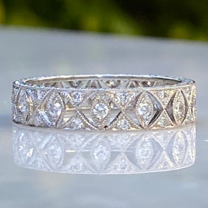 Vintage .32ct Diamond & Platinum Eternity Ring