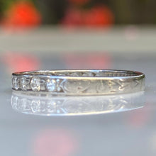 Load image into Gallery viewer, Vintage Platinum Diamond 1/2 Round Eternity Ring

