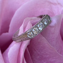 Load image into Gallery viewer, Art Deco Style .45ct Diamond Platinum Ring Band

