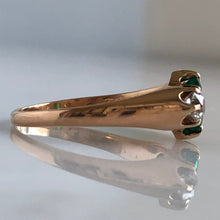 Load image into Gallery viewer, Mid Century Emerald &amp; Diamond Ring
