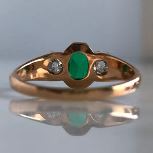 Mid Century Emerald & Diamond Ring