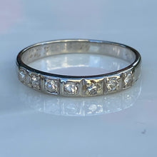 Load image into Gallery viewer, Vintage Diamond 18K 1/2 Round Eternity Ring
