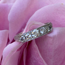 Load image into Gallery viewer, Art Deco Style .45ct Diamond Platinum Ring Band
